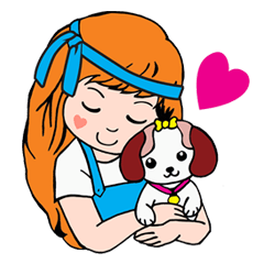 [LINEスタンプ] Pat ＆ Puppyの画像（メイン）