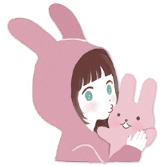 [LINEスタンプ] ほのぼのうさちゃん