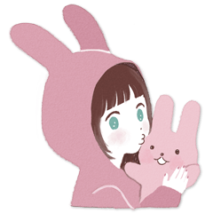 [LINEスタンプ] ほのぼのうさちゃんの画像（メイン）