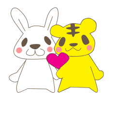 [LINEスタンプ] うさぎととらのラブラブな日々の画像（メイン）