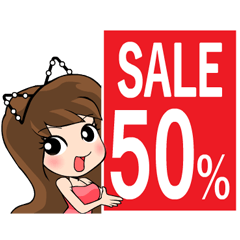 [LINEスタンプ] Charming girl (English)