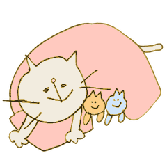 [LINEスタンプ] ふわっとするねこすたんぷの画像（メイン）