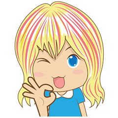 [LINEスタンプ] Lovely Blonde Girl