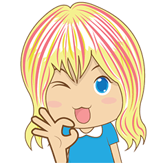 [LINEスタンプ] Lovely Blonde Girlの画像（メイン）