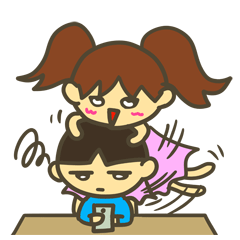 [LINEスタンプ] モモちゃんとアオくん