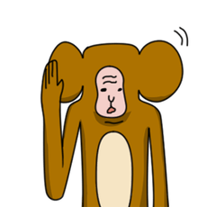 [LINEスタンプ] ゆるゆるでオサルの画像（メイン）