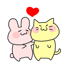 [LINEスタンプ] うさぎちゃんとねこさん2