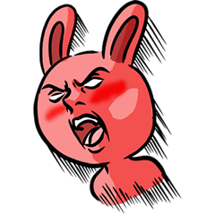 [LINEスタンプ] シュール過ぎる赤うさぎの画像（メイン）