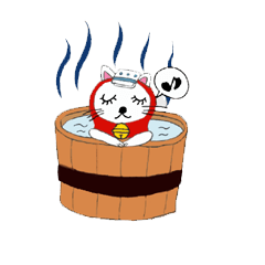 [LINEスタンプ] にゃんこだるま