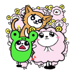 [LINEスタンプ] コスプレ羊は宇宙人の画像（メイン）
