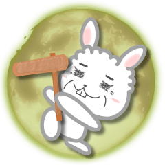 [LINEスタンプ] あつかましい！！うさぎのおばちゃん