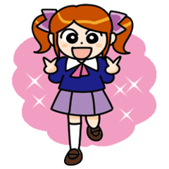 [LINEスタンプ] お茶目な女の子のスタンプ