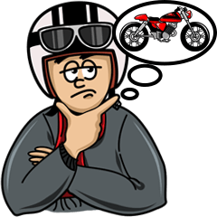 [LINEスタンプ] Biker Boy