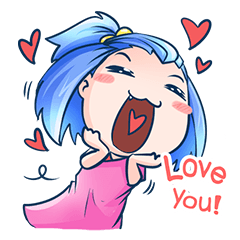 [LINEスタンプ] Luna-chan (English)