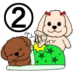 [LINEスタンプ] トイプーのモグとマルコ②の画像（メイン）