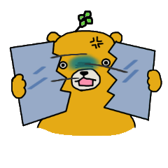 [LINEスタンプ] クローバーくま 文字なしの画像（メイン）