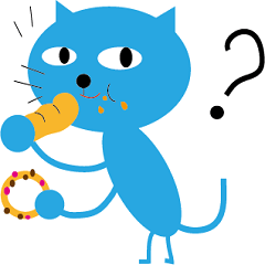 [LINEスタンプ] ブルーなネコの画像（メイン）