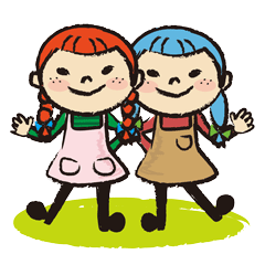 [LINEスタンプ] 双子姉妹の画像（メイン）