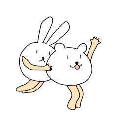 [LINEスタンプ] うさマン＆くまマン