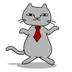 [LINEスタンプ] マイペース灰色猫【にくにくシリーズ】の画像（メイン）
