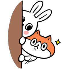 [LINEスタンプ] Caramellong's rabbit and kittenの画像（メイン）