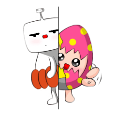 [LINEスタンプ] Bonlin egg ＆ GJ pumpkin