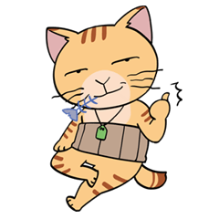 [LINEスタンプ] きもかわオヤジ猫