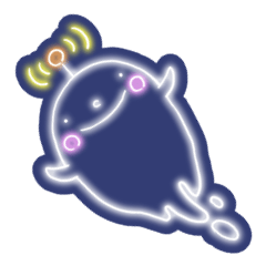 [LINEスタンプ] ぴかりん☆ネオンゴースト