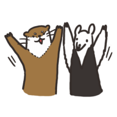 [LINEスタンプ] コツメ君とミナミ君