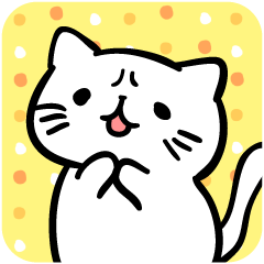 [LINEスタンプ] みっちりねこ ほわいとの画像（メイン）