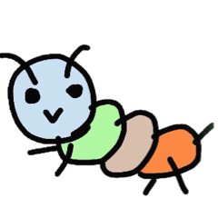 [LINEスタンプ] いも虫と宇宙人のハーフ