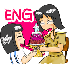 [LINEスタンプ] Kru Janjao - The Teacher (ENG)