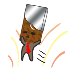 [LINEスタンプ] カカオ77％チョコレート君 (略して課長君)