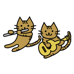 [LINEスタンプ] 兄妹ユニット☆ねこカフェ スタンプ