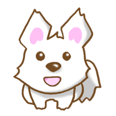 [LINEスタンプ] 白チワワ 犬スタンプ