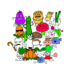 [LINEスタンプ] 野菜達の日常の画像（メイン）