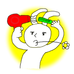 [LINEスタンプ] うさうさ白うっさー