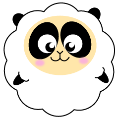 [LINEスタンプ] ひつじぱんだのモコパン
