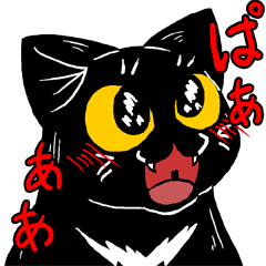 [LINEスタンプ] かまってクロックロ（黒ねこカンちゃん）