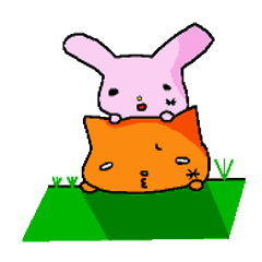 [LINEスタンプ] ほのぼのネコあんどウサギ