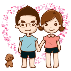 [LINEスタンプ] KookKai ＆ KookKong Lovely couple