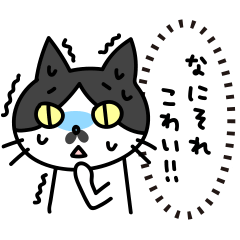 [LINEスタンプ] 心の声だだ漏れ白黒猫のチョビ