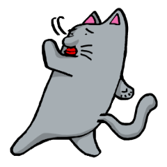 [LINEスタンプ] 灰色猫の日常