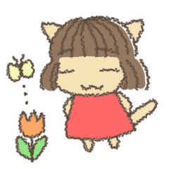 [LINEスタンプ] ねこみみむすめの画像（メイン）