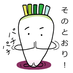 [LINEスタンプ] Mr.だいこんくんの画像（メイン）