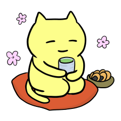 [LINEスタンプ] ぽっちゃりにゃんこの楽しい毎日の画像（メイン）