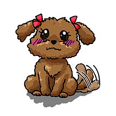 [LINEスタンプ] 乙女犬トイ・プーの画像（メイン）