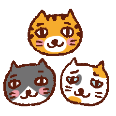 [LINEスタンプ] 3 gatosの画像（メイン）