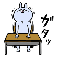 [LINEスタンプ] こじらせメガネ(ウサギモデル)の画像（メイン）