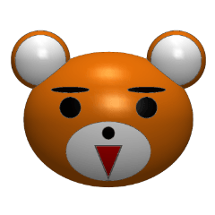 [LINEスタンプ] 3Dまるっクマの画像（メイン）